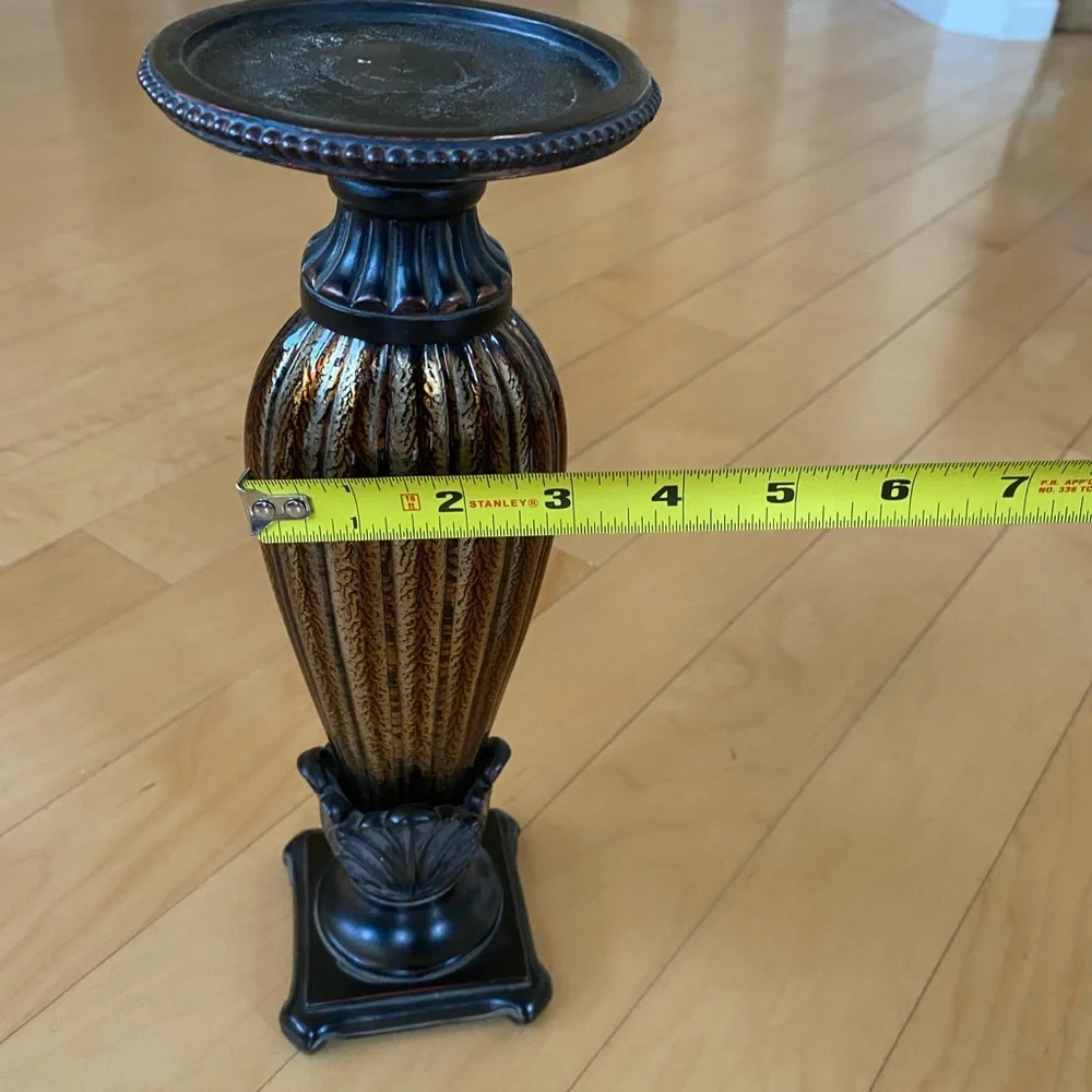 Antique-Style Bronze Candle Holder